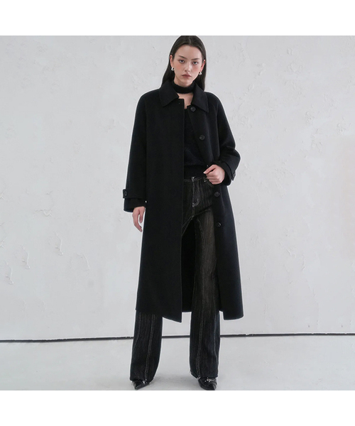 AVANDRESS(アバンドレス )の「Hidden Handmade Wool Coat BLACK(チェスターコート・レディース・ブラック・SMALL/MEDIUM)」の1枚目の写真