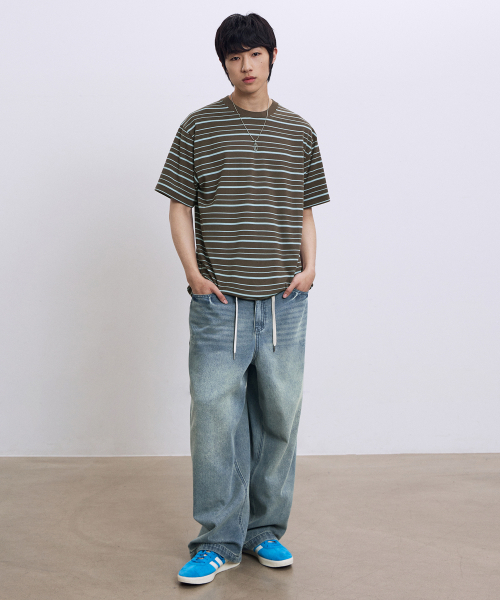 F.ILLUMINATE(フィルミネイト)の「モノラインストライプTシャツ-グレー(Tシャツ/カットソー・レディース・その他・SMALL/MEDIUM/LARGE)」の10枚目の写真