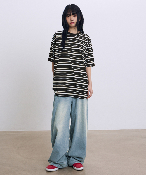 F.ILLUMINATE(フィルミネイト)の「モノラインストライプTシャツ-グレー(Tシャツ/カットソー・レディース・その他・SMALL/MEDIUM/LARGE)」の11枚目の写真