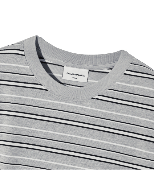 F.ILLUMINATE(フィルミネイト)の「モノラインストライプTシャツ-グレー(Tシャツ/カットソー・レディース・その他・SMALL/MEDIUM/LARGE)」の2枚目の写真