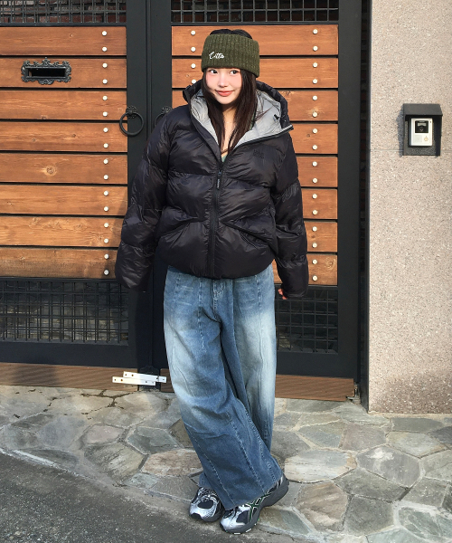 LEMAIN SECOND（リメインセカンド）の「2WAYハイネックオーバーサイズフードパディングジャケット[ブラック]（ダウンジャケット/コート・レディース・その他・SMALL/MEDIUM/LARGE）」の2枚目の写真
