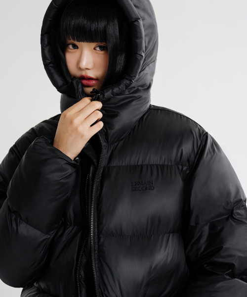 LEMAIN SECOND（リメインセカンド）の「2WAYハイネックオーバーサイズフードパディングジャケット[ブラック]（ダウンジャケット/コート・レディース・その他・SMALL/MEDIUM/LARGE）」の6枚目の写真