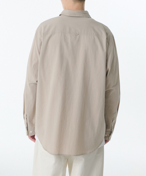 MUSINSA STANDARD（ムシンサスタンダード）の「リラックスドナチュラルタッチシャツ [ライトベージュ]（シャツ/ブラウス・メンズ・その他・LARGE/X-LARGE/XX-LARGE/SMALL/MEDIUM）」の2枚目の写真