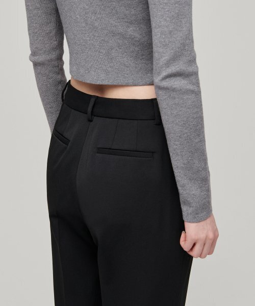 MUSINSA STANDARD WOMAN（ムシンサスタンダードウーマン）の「ウィメンズヘビーウェイト裏起毛ルーズテーパードヒドゥンバンディングスラックス[ブラック]（スラックス・レディース・その他・30/24/25/26/27/28/29）」の7枚目の写真