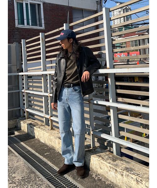 MUSINSA STANDARD（ムシンサスタンダード）の「ラムスキンシングルライダージャケット[ブラック]（ライダースジャケット・メンズ・その他・MEDIUM/LARGE）」の13枚目の写真