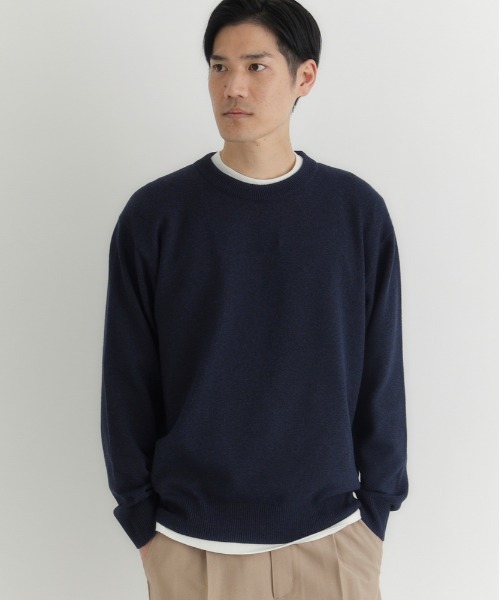 セール】【BACK NUMBER】ポリナイロンニットクルーネックセーター