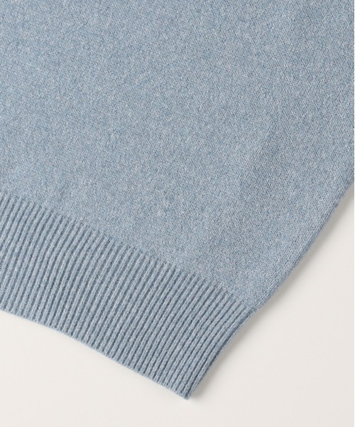 BACK NUMBER（バックナンバー）の「【BACK NUMBER】ポリナイロンニットクルーネックセーター (ミニマルデザイン / 軽やかさ / オフィスカジュアル)（ニット/セーター・メンズ・サックスブルー/ブラック/ネイビー/ダークグレー/ブラウン/グリーン・L/XL/M）」の13枚目の写真