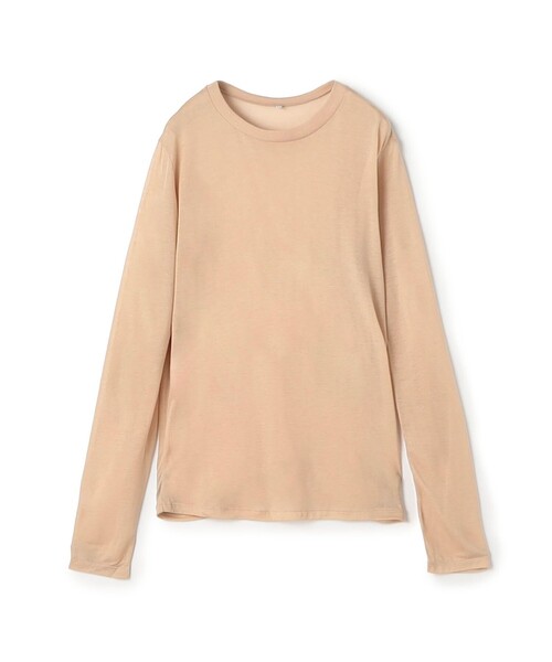 BASERANGE（ベースレンジ）の「BASERANGE バンブー ロングスリーブプルオーバー（Tシャツ/カットソー・レディース・ホワイト/ベージュ/ブラウン/ライトベージュ/ダークブラウン・S）」の5枚目の写真