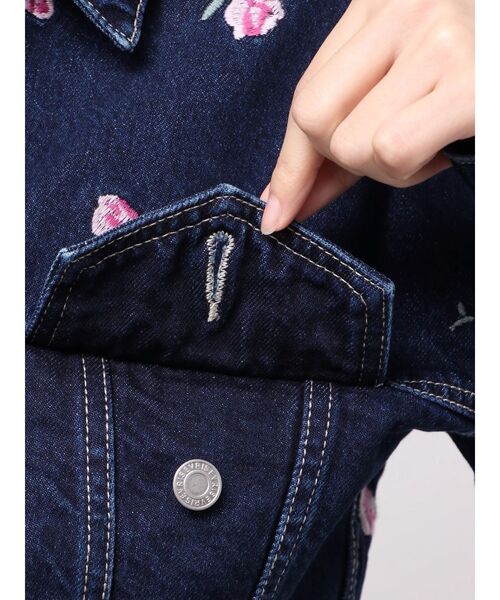 セール】Embroideryデニムブルゾン【セットアップ着用可能】（デニム