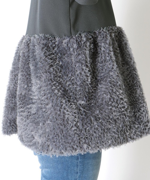 Jines（ジネス）の「チュールペプラムブラウス（シャツ/ブラウス・レディース・ブラック/グレー・38）」の19枚目の写真