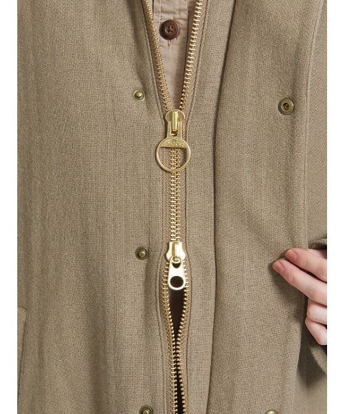 Barbour（バブアー）の「"JAPAN LIMITED"【EXMOOR / エクスモア】 ウール ミドルレングス コート（ユニセックス）（ステンカラーコート・メンズ・ベージュ/ネイビー・34/36/38/40）」の11枚目の写真