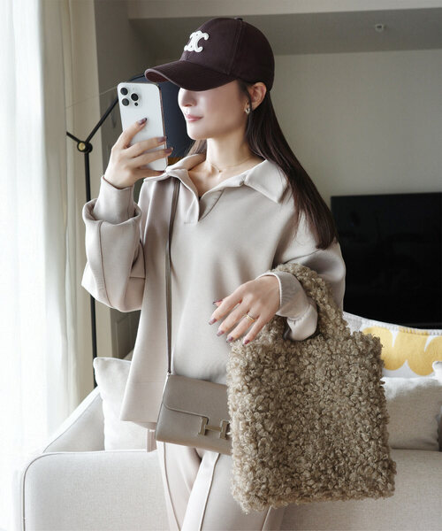 KOBE LETTUCE（コウベレタス）の「[ Yuumiさんコラボ ]ファーバッグ（ハンドバッグ・レディース・ブラウン/アイボリー/グレイッシュベージュ・F）」の19枚目の写真