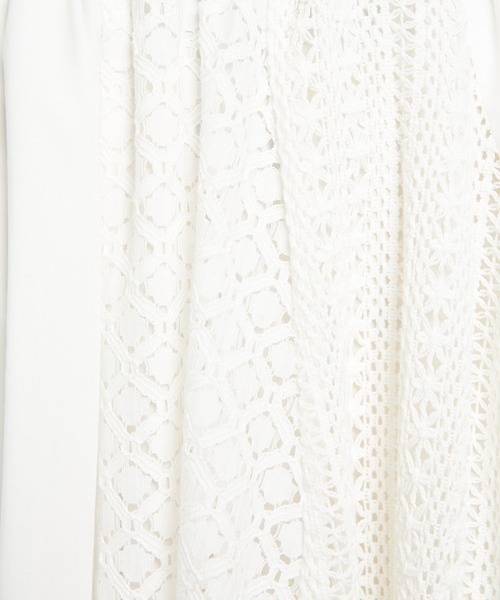 gomme（ゴム）の「レースフレアスカート（スカート・レディース・ブラック/ホワイト・MEDIUM）」の17枚目の写真