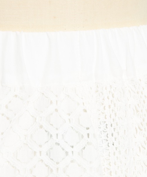 gomme（ゴム）の「レースフレアスカート（スカート・レディース・ブラック/ホワイト・MEDIUM）」の19枚目の写真