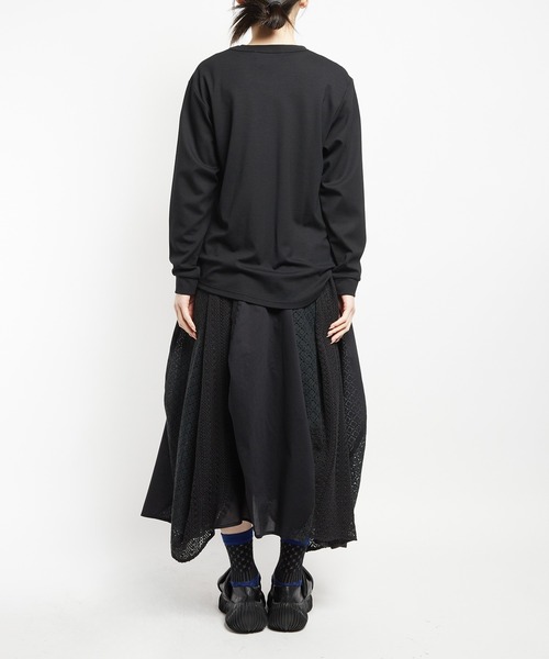 gomme（ゴム）の「レースフレアスカート（スカート・レディース・ブラック/ホワイト・MEDIUM）」の9枚目の写真