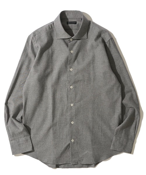 TETE HOMME(テットオム)の「ホリゾンタルカラー リラックスシルエットメランジシャツ(シャツ/ブラウス・メンズ・オレンジ/ホワイト/チャコールグレー・X-LARGE/MEDIUM/LARGE)」の1枚目の写真