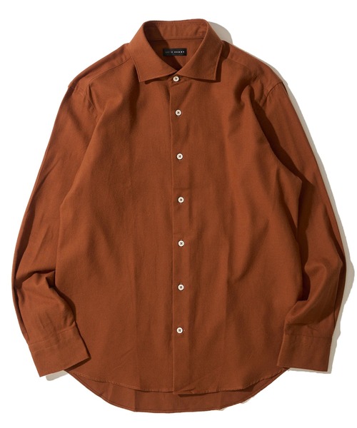 TETE HOMME(テットオム)の「ホリゾンタルカラー リラックスシルエットメランジシャツ(シャツ/ブラウス・メンズ・オレンジ/ホワイト/チャコールグレー・X-LARGE/MEDIUM/LARGE)」の3枚目の写真