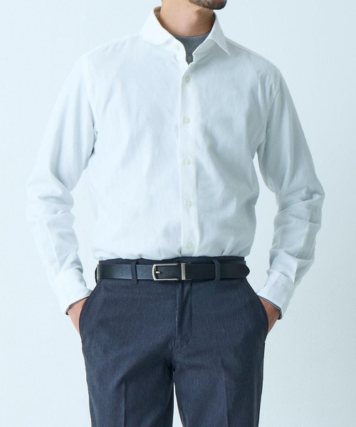 TETE HOMME(テットオム)の「ホリゾンタルカラー リラックスシルエットメランジシャツ(シャツ/ブラウス・メンズ・オレンジ/ホワイト/チャコールグレー・X-LARGE/MEDIUM/LARGE)」の9枚目の写真