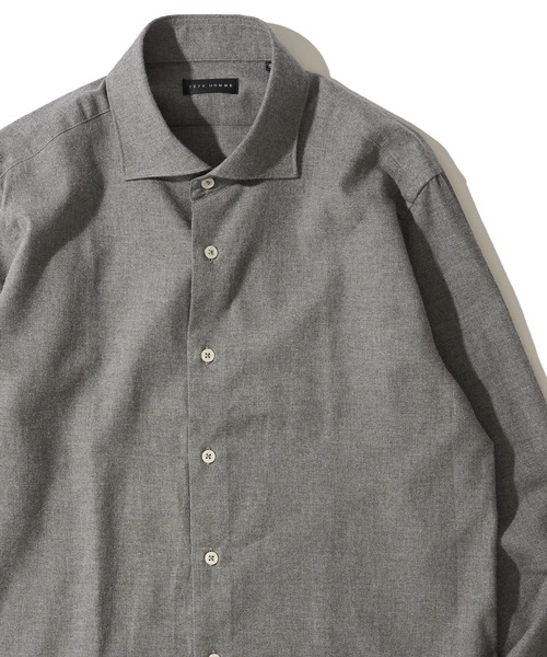TETE HOMME(テットオム)の「ホリゾンタルカラー リラックスシルエットメランジシャツ(シャツ/ブラウス・メンズ・オレンジ/ホワイト/チャコールグレー・X-LARGE/MEDIUM/LARGE)」の14枚目の写真