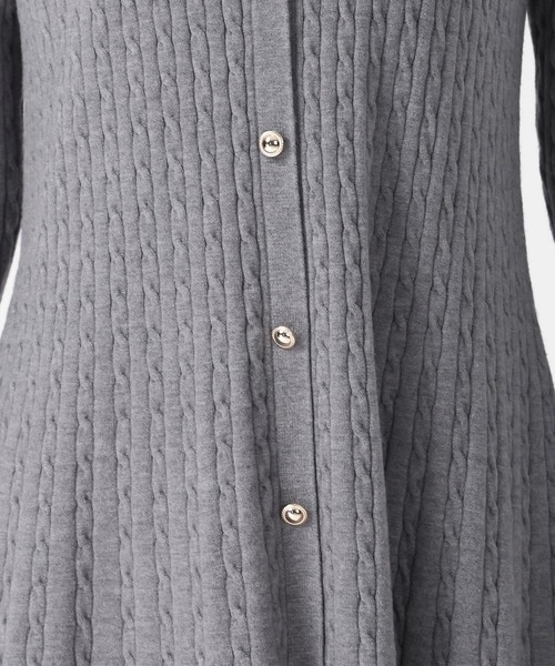 セール】2025秋冬新作 襟付きケーブルミニニットワンピース