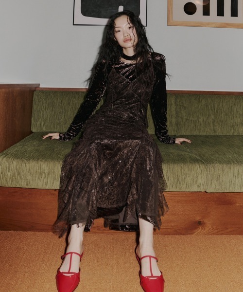 ANDRESD（アンドレスド）の「スパークルレースベロアドレス / sparkle