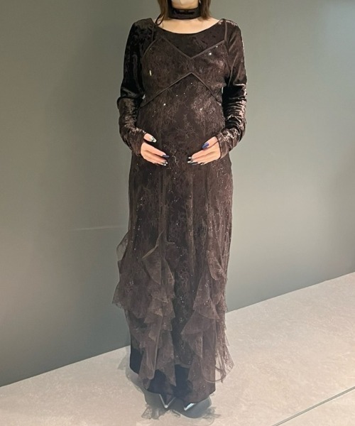 スーツ・フォーマル・ドレス ANDRESD sparkle lace velour dress sparkle lace velour dress | ANDRESD