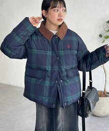 襟コーデュロイ撥水中綿ジャケット
