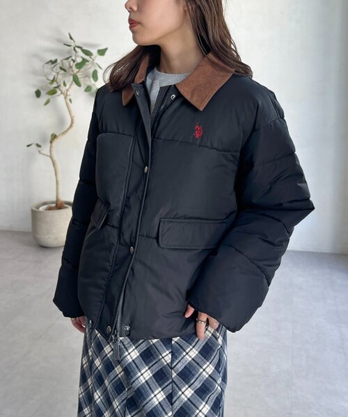 襟コーデュロイ撥水中綿ジャケット（ブルゾン）｜U.S. POLO ASSN