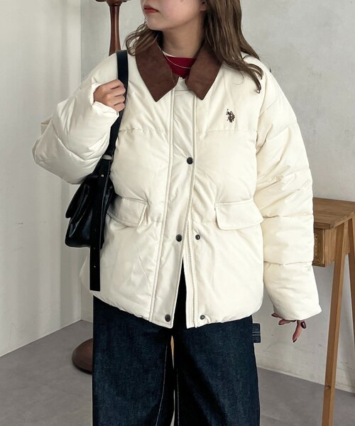 POLO COUNTRY ブルゾン 襟コーデュロイ Sサイズ 古着 90s POLO COUNTRY Ralph Lauren 襟 コーデュロイ ワーク