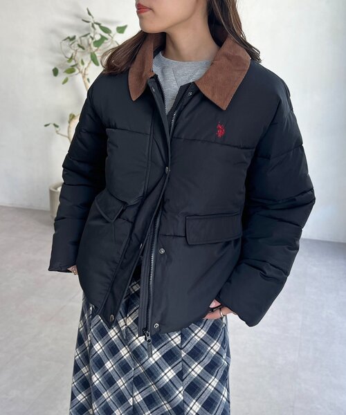襟コーデュロイ撥水中綿ジャケット（ブルゾン）｜U.S. POLO ASSN