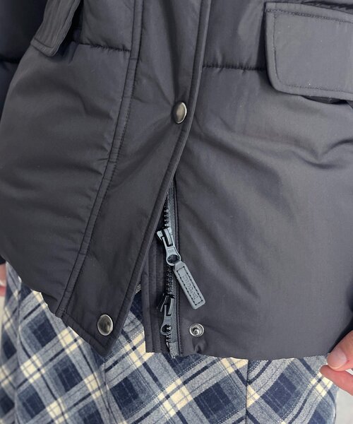 U.S. POLO ASSN.（ユーエスポロアッスン）の「襟コーデュロイ撥水中綿ジャケット（ブルゾン・レディース・アイボリー/ブラック/ネイビー・FREE）」の22枚目の写真