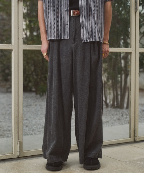 CASPER JOHN（キャスパージョン）の「Lyocell 100 baggy pants/リヨセル100バギーパンツ（その他パンツ・メンズ・ブラック/グレー・LARGE/MEDIUM/SMALL/X-SMALL）」の3枚目の写真