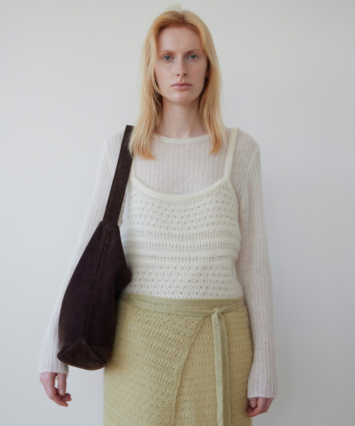 LEVAR(レバー)の「Alpaca Ribbed Pure Knit - Ivory(ニット/セーター・レディース・アイボリー・FREE)」の3枚目の写真