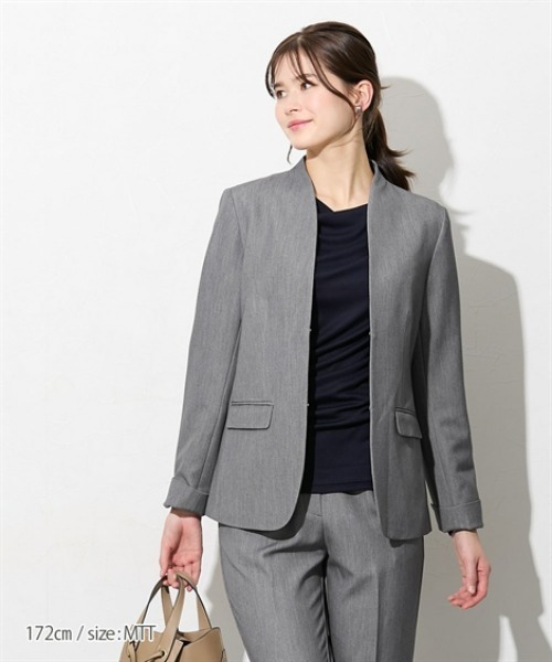 slattgir(スラットジール)の「高身長 カットソードレープトップス(トールサイズ)(Tシャツ/カットソー・レディース・グレイッシュベージュ/グレイッシュブルー/ネイビー・TM/TL/TLL/T3L/T4L/T5L)」の14枚目の写真