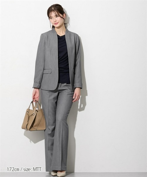 slattgir(スラットジール)の「高身長 カットソードレープトップス(トールサイズ)(Tシャツ/カットソー・レディース・グレイッシュベージュ/グレイッシュブルー/ネイビー・TM/TL/TLL/T3L/T4L/T5L)」の15枚目の写真