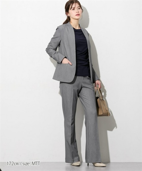 slattgir(スラットジール)の「高身長 カットソードレープトップス(トールサイズ)(Tシャツ/カットソー・レディース・グレイッシュベージュ/グレイッシュブルー/ネイビー・TM/TL/TLL/T3L/T4L/T5L)」の16枚目の写真