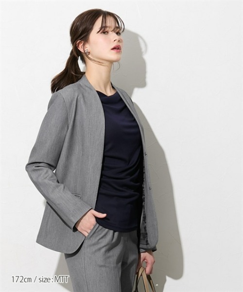 slattgir(スラットジール)の「高身長 カットソードレープトップス(トールサイズ)(Tシャツ/カットソー・レディース・グレイッシュベージュ/グレイッシュブルー/ネイビー・TM/TL/TLL/T3L/T4L/T5L)」の17枚目の写真