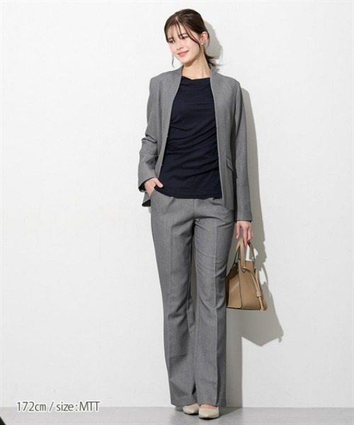 slattgir(スラットジール)の「高身長 カットソードレープトップス(トールサイズ)(Tシャツ/カットソー・レディース・グレイッシュベージュ/グレイッシュブルー/ネイビー・TM/TL/TLL/T3L/T4L/T5L)」の20枚目の写真