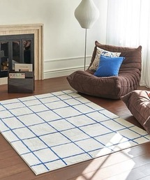 pyornim（ピョルニム）の「【26年春夏新作】【120×160cm】手書き線チェック柄ラグマット（ラグ/マット）」