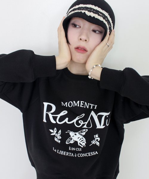 RUBATI(ルバティ)の「Honeybee Sweatshirt (BLACK)(スウェット・レディース・その他・size2/size1)」の1枚目の写真