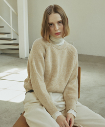 MIX WOOL KNIT_BEIGE