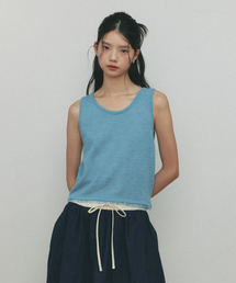 SSEMI（セミ）の「FRILLY WOOL SLEEVELESS KNIT(BL)（ベスト）」
