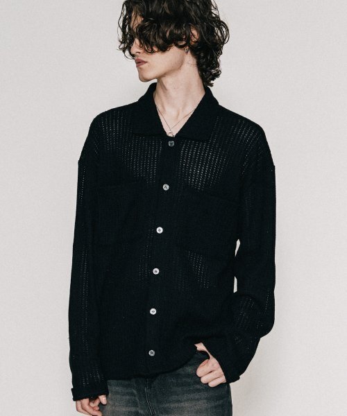 VASTIC(バスティック)の「ツーポケットニットカーディガン_ブラック(カーディガン/ボレロ・メンズ・その他・LARGE/MEDIUM)」の1枚目の写真
