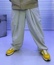 ナイロンワイドバルーンパンツ（クリーム）