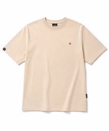 スモールハートリラックスフィットモーダル半袖Tシャツ[ベージュ]