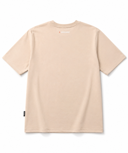 LENGAGEMENT（ランガージュマン）の「スモールハートリラックスフィットモーダル半袖Tシャツ[ベージュ]（Tシャツ/カットソー・レディース・その他・MEDIUM/LARGE/X-LARGE）」の2枚目の写真