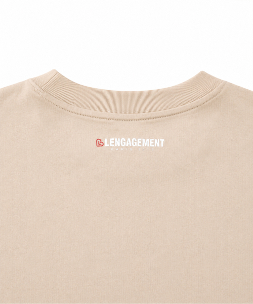 LENGAGEMENT（ランガージュマン）の「スモールハートリラックスフィットモーダル半袖Tシャツ[ベージュ]（Tシャツ/カットソー・レディース・その他・MEDIUM/LARGE/X-LARGE）」の4枚目の写真