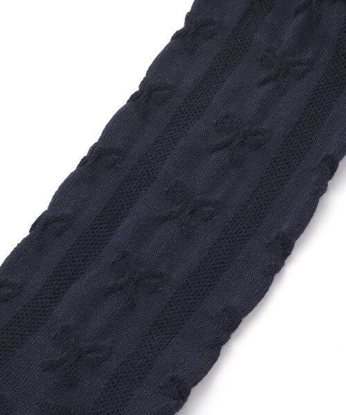SLAP SLIP(スラップスリップ)の「パールビーズ付き折り返しリボンハイソックス(13~21cm)(ソックス/靴下・キッズ・ネイビー/ホワイト・S/M/XS)」の11枚目の写真