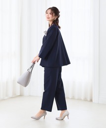 CROSS FUNCTION（クロスファンクション）の「《洗える・シワになりにくい》2点セット 正解 Aラインフレアジャケット&ワイドパンツ　5サイズ展開【CROSS FUNCTION/クロスファンクション】（スーツセット）」