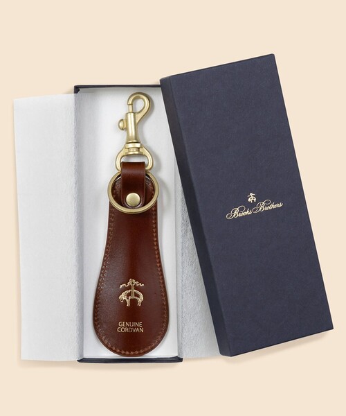 美品 Ralph Lauren 別注 コードバン ウイングチップ キーパー付き コードバン シューホーン キーフォブ（キーホルダー）｜BROOKS